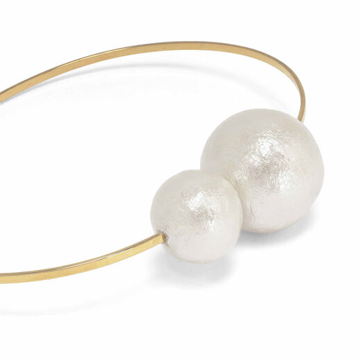 Double cotton pearl bracelet by Anq